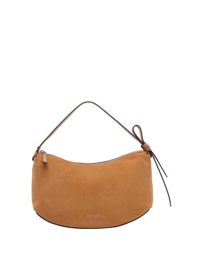 Kate Spade Loop Suede Shoulder Bag In Brown