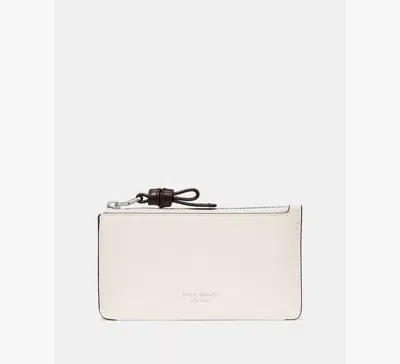 Kate Spade Loop Zip Card Case In Beige