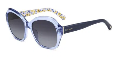 Kate Spade Lottie/g/s Asian Fit Pjp/9o Women's Sunglasses Blue Size 55