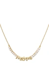 KATE SPADE LOVE YOU MOM CUBIC ZIRCONIA NECKLACE