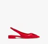 Kate Spade Lover Patent Slingback Flats In Cherry Rouge