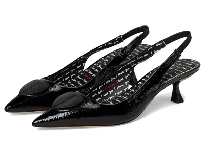Kate Spade Lover Slingback Kitten Heel In Black