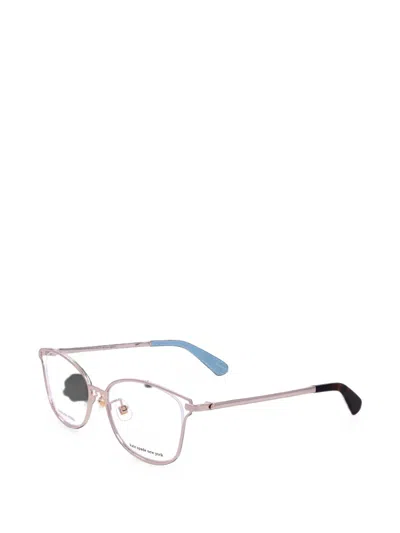 Kate Spade Lowri Geometric-frame Glasses In Gold