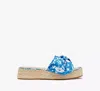 Kate Spade Lucie Espadrille Platform Slide Sandal In Riverside Blue