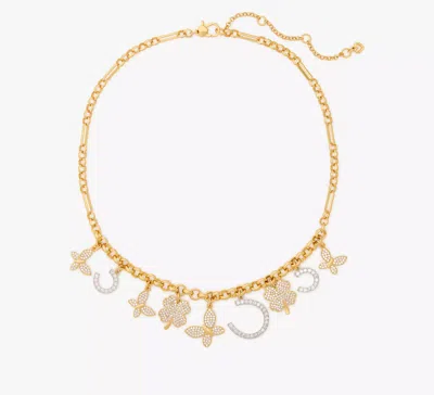 Kate Spade Lucky Charm Statement Necklace In Gold