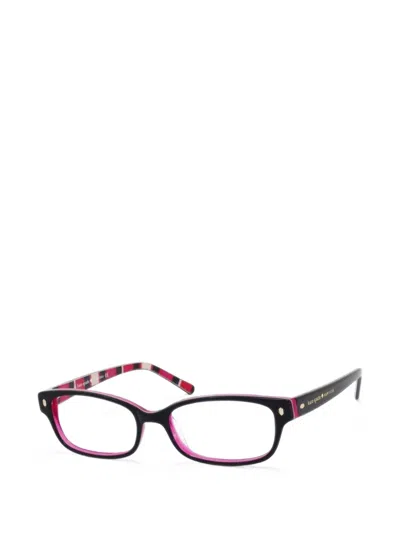 Kate Spade Lucyann Rectangle-frame Glasses In Black