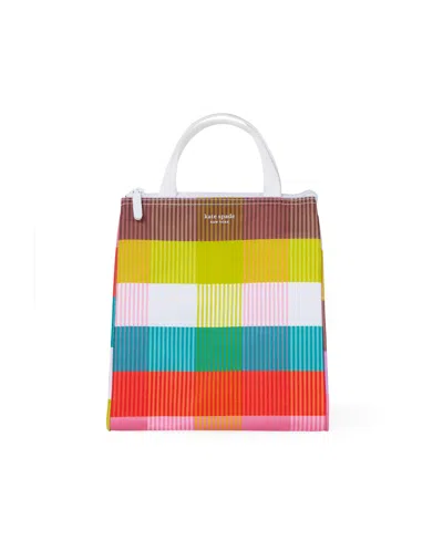 Kate Spade Lunch Bag In Rainbow Plaid