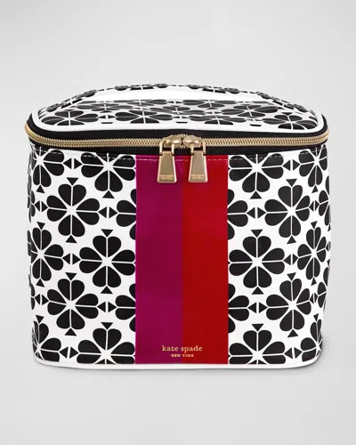 Kate Spade Lunch Tote, Black Spade Flower In Multi