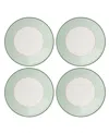 Kate Spade Make It Pop 4-piece Dinner Plates Set In Green