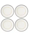 Kate Spade New York Set Of 4 Make It Pop White Dinner Plates In White