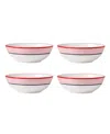 Kate Spade New York Set Of 4 Make It Pop Pink All-purpose Bowls In Pink