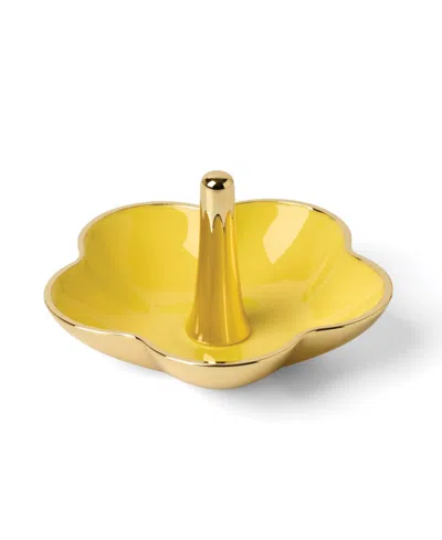 Kate Spade Make It Pop Metal Ring Dish In Yellow