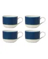 Kate Spade Make It Pop Mug, Set Of 4 In Navy