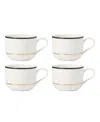 Kate Spade Make It Pop 4-piece Mugs Set In White