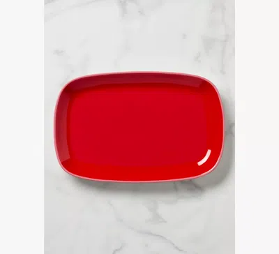 Kate Spade Make It Pop Serving Platter In Red