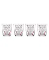 Kate Spade Make Merry Double Old Fashioned Glasses, Set Of 4 In Transparent