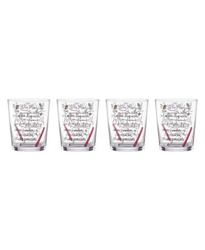 Kate Spade Make Merry Double Old Fashioned Glasses, Set Of 4 In Transparent