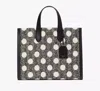 Kate Spade Manhattan Dot Tweed Large Tote In Black