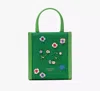 Shop Kate Spade Manhattan Floral Appliqué Chenille Mini Tote In Watercress