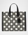 Kate Spade Manhattan Large Polk Dot Tweed Tote Bag In Black Multi.