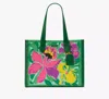 KATE SPADE MANHATTAN ORCHID BLOOM CANVAS OVER THE SHOULDER TOTE