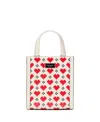 Kate Spade Manhattan Pixel Hearts Mini Tote Bag In Cream