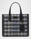 Kate Spade New York Small Manhattan Plaid Tweed Tote In Black Multi