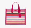 Kate Spade Manhattan Striped Woven Straw Large Tote In Multi