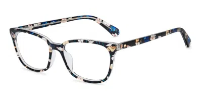 Kate Spade Marciann 2 97m Women's Glasses Blue Size 50 - Free Lenses - Blue Light Block Available In Shiny Pattern Black Blue On Clear