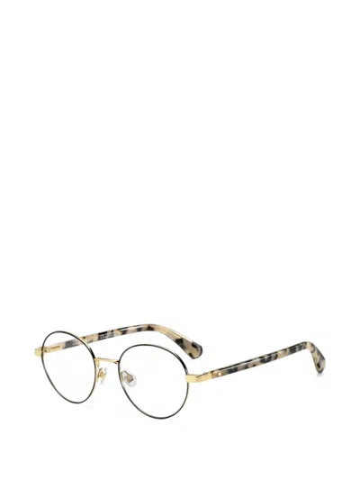 Kate Spade Marciann Round-frame Glasses In Gold