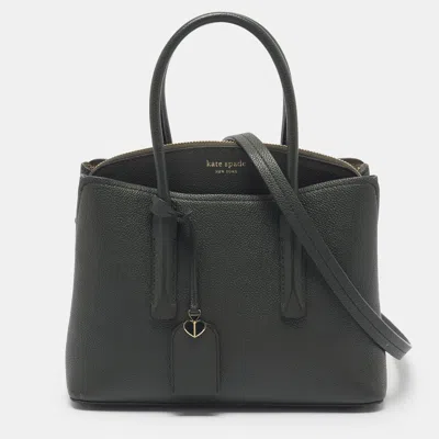 Pre-owned Kate Spade Margaux Green Leather Tote