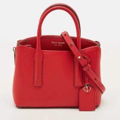 Pre-owned Kate Spade Margaux Mini Red Leather Satchel