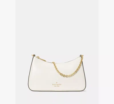 Kate Spade Margot Textured Leather Shoulder Bag In White
