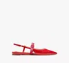 Kate Spade Women's Maritza Pointed-toe Slingback Flats In Engine Red