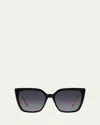Kate Spade Marlowe Acetate Square Sunglasses In Black