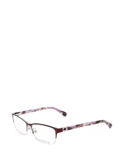 Kate Spade Marnie Rectangle-frame Glasses In Brown