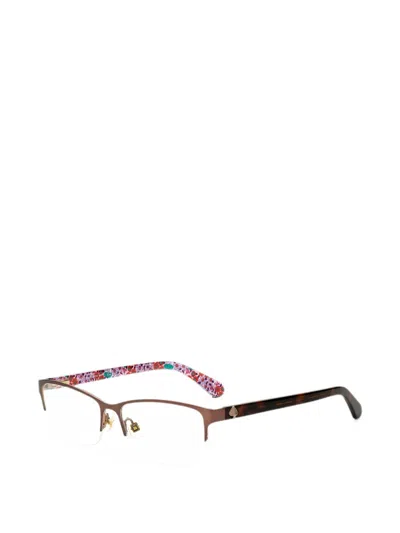 Kate Spade Marnie Rectangle-frame Glasses In Brown