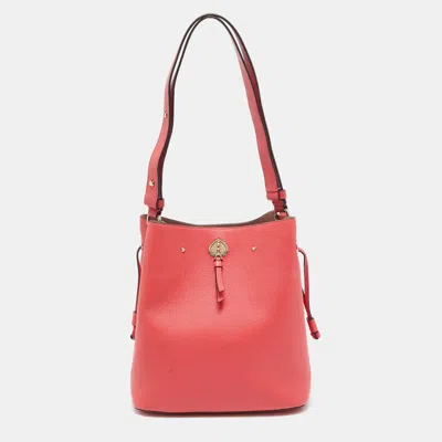 Pre-owned Kate Spade Marti Large Red Leather Bucket Bag