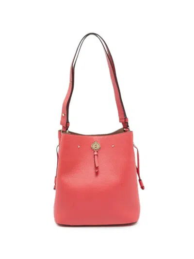 Pre-owned Kate Spade Marti Leather Bucket Bag In Red
