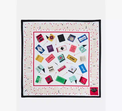 Kate Spade Matchbook Toss Silk Bandana In Neutral