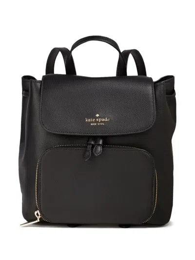 Kate Spade Medium Kristi Logo-detail Backpack In Black
