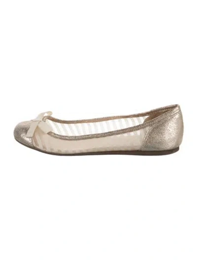 Pre-owned Kate Spade Mesh Striped Ballet Flats