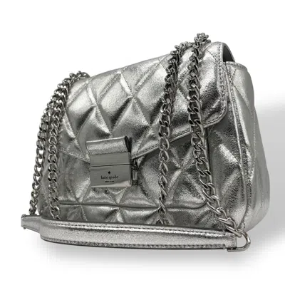 Pre-owned Kate Spade Metallic Silver Leather Shoulder Bag ()