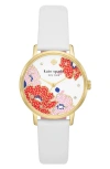 KATE SPADE METRO LEATHER STRAP WATCH, 34MM