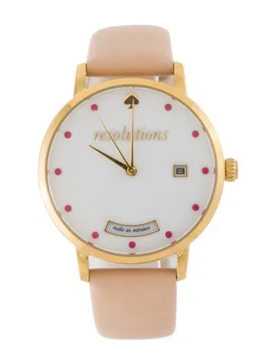 Pre-owned Kate Spade Metro Vachetta Watch In Multi