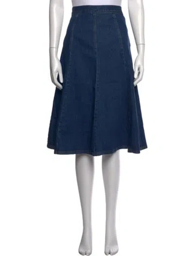 Pre-owned Kate Spade Midi Length Skirt In Blue