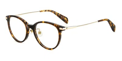 Kate Spade Milani/f Asian Fit 086 Women's Glasses Tortoiseshell Size 49 - Free Lenses - Blue Light Block Availa In Brown