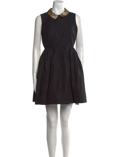 Pre-owned Kate Spade Mini Dress In Black