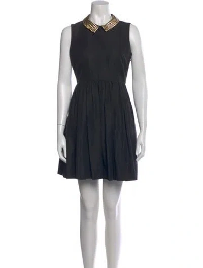Pre-owned Kate Spade Mini Dress In Black