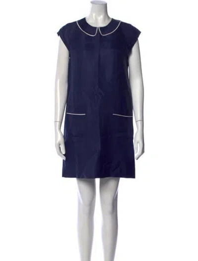 Pre-owned Kate Spade Mini Dress In Blue